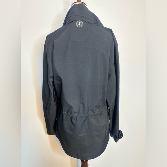 NWT sz S Save the Duck black light coat raincoat mid length lightweight hooded - Picture 5 of 8